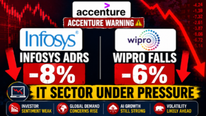 Infosys ADRs crash 8 percent and Wipro falls 6 percent after Accenture cuts annual revenue forecast.