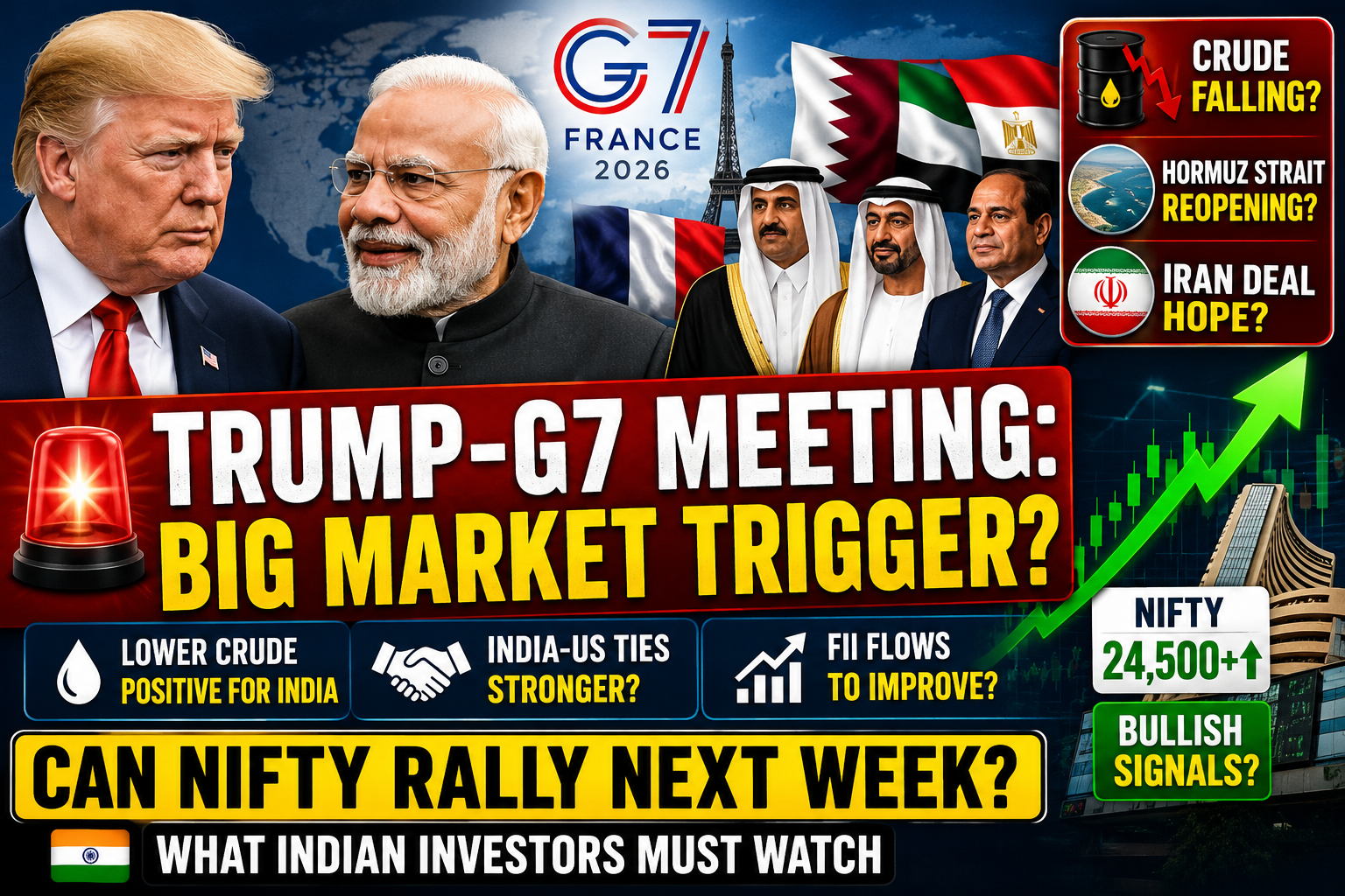 G7 Summit 2026: Trump G7 Summit, Iran Deal & Nifty Outlook | What Investors Should Watch Next Week