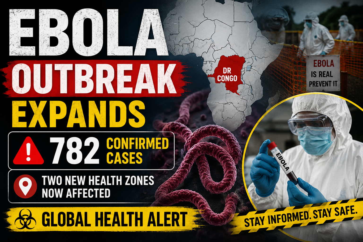 Congo Ebola Outbreak 2026: Cases Rise to 782 as New Health Zones Report Infections
