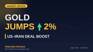Gold prices surge after US-Iran peace deal optimism weakens the US dollar and eases inflation concerns.