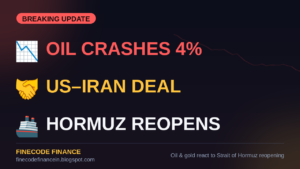 Oil prices fall more than 4% after US-Iran peace deal and reopening of the Strait of Hormuz.