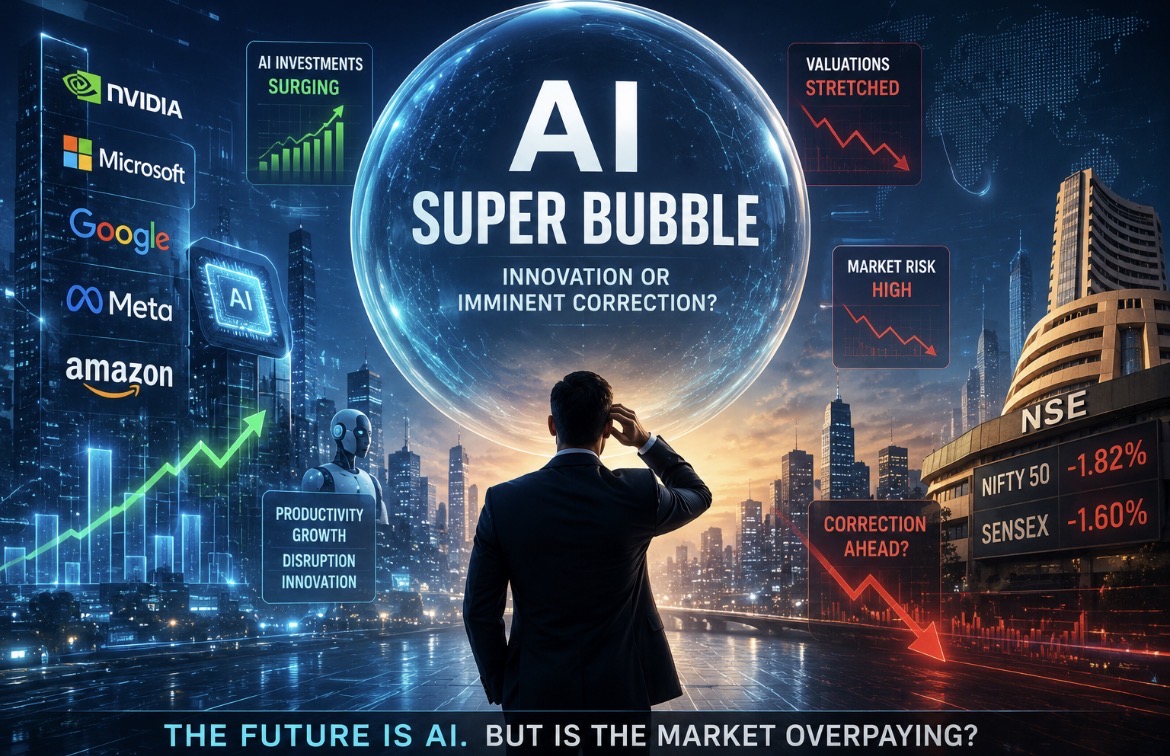AI Super Bubble impact on Indian stock market, Nifty, IT stocks and global market correction