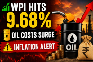 India wholesale inflation rises to 9.68% in May as higher oil prices increase cost pressures across the economy.