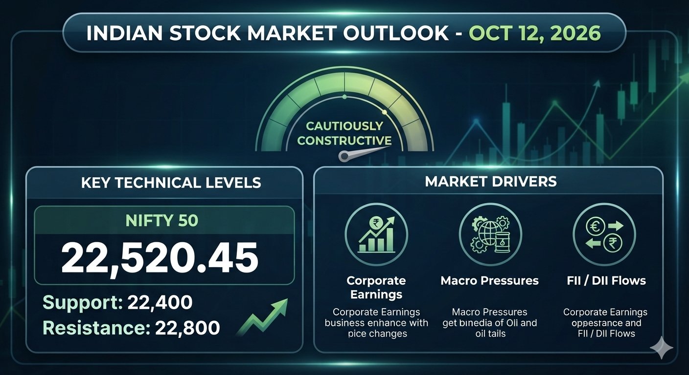 Indian Stock Market Outlook for Monday, October 12, 2026